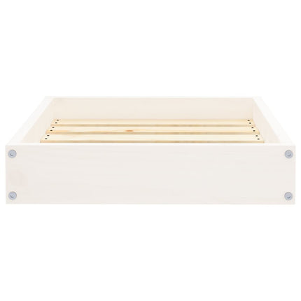 hundeseng 51,5x44x9 cm massivt fyrretræ hvid