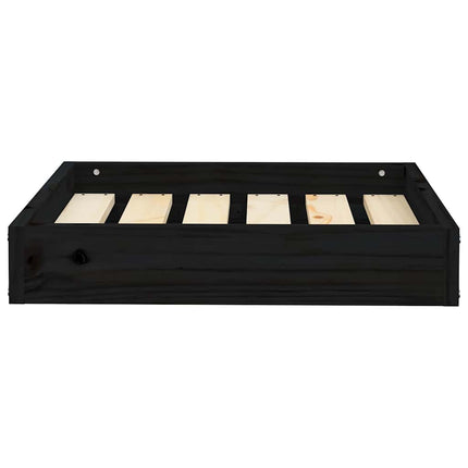 hundeseng 51,5x44x9 cm massivt fyrretræ sort