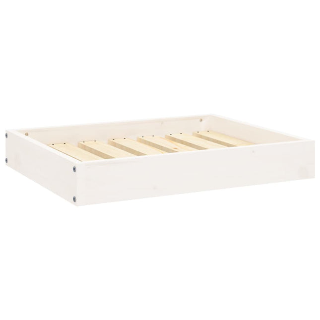 hundeseng 61,5x49x9 cm massivt fyrretræ hvid