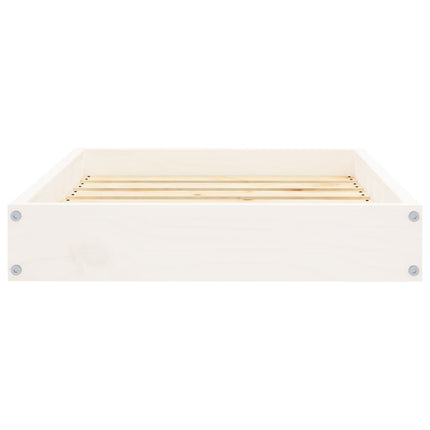 hundeseng 61,5x49x9 cm massivt fyrretræ hvid