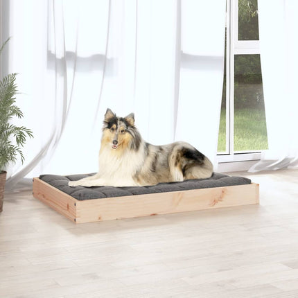 hundeseng 91,5x64x9 cm massivt fyrretræ