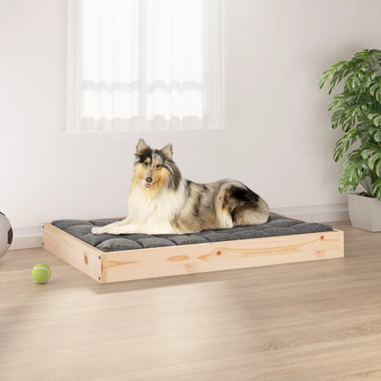 hundeseng 91,5x64x9 cm massivt fyrretræ
