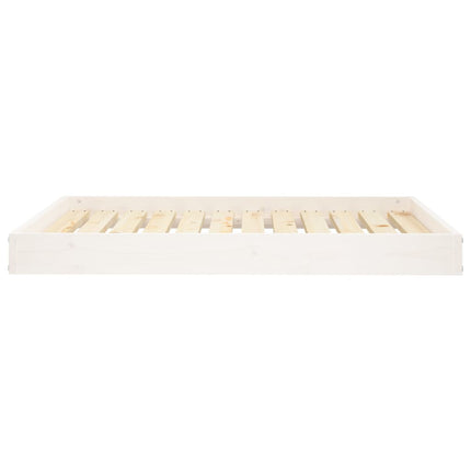 hundeseng 101,5x74x9 cm massivt fyrretræ hvid