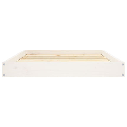 hundeseng 101,5x74x9 cm massivt fyrretræ hvid