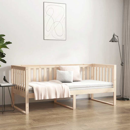 daybed med reol uden madras 100x200 cm massivt fyrretræ
