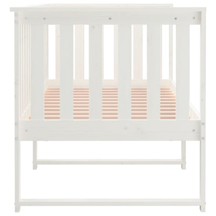 daybed med reol uden madras 75x190 cm massivt fyrretræ hvid