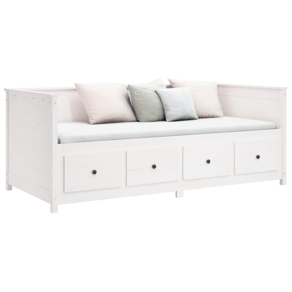 daybed uden madras 80x200 cm massivt fyrretræ hvid