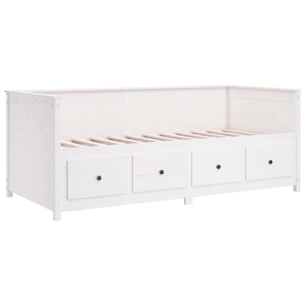 daybed uden madras 80x200 cm massivt fyrretræ hvid