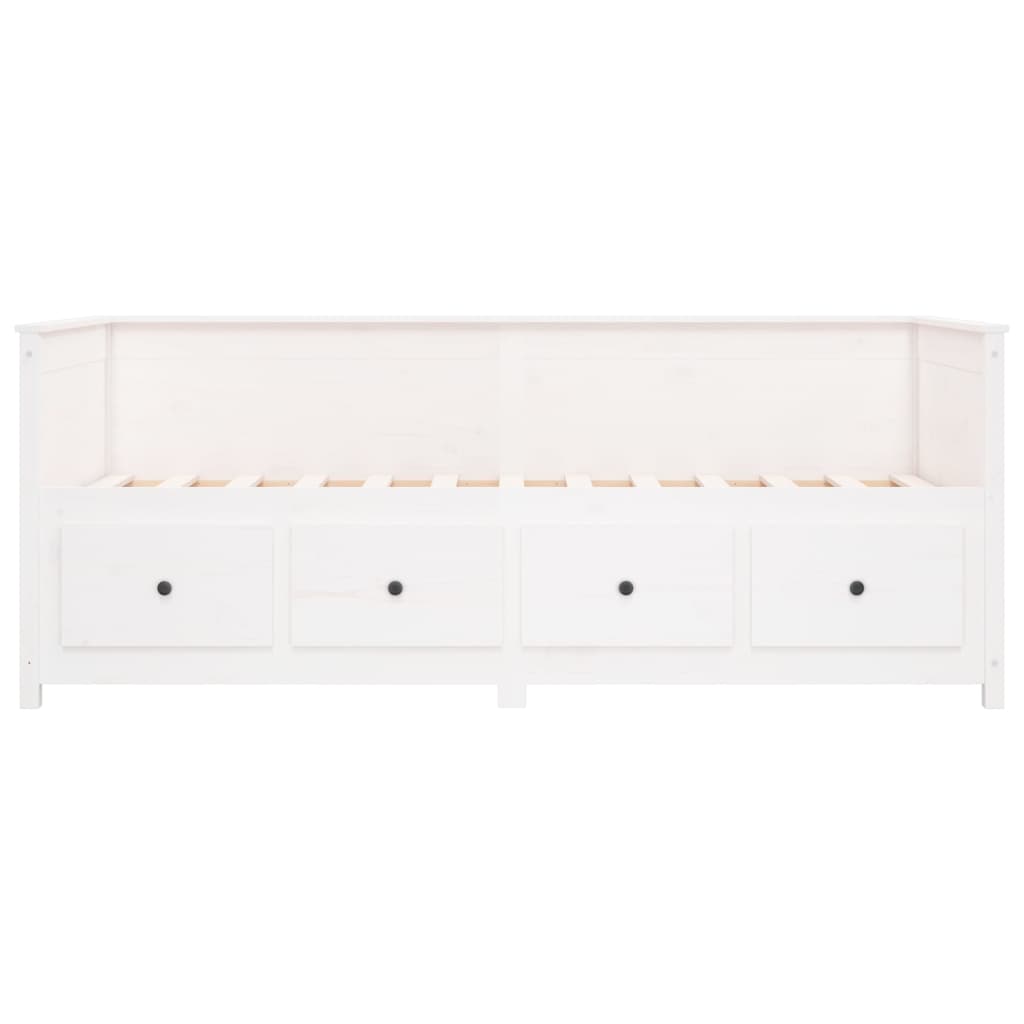daybed uden madras 80x200 cm massivt fyrretræ hvid