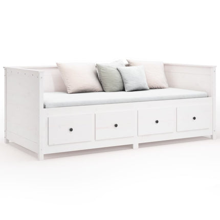 daybed uden madras 90x190 cm massivt fyrretræ hvid