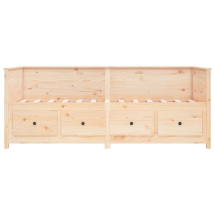 daybed med reol uden madras 75x190 cm massivt fyrretræ