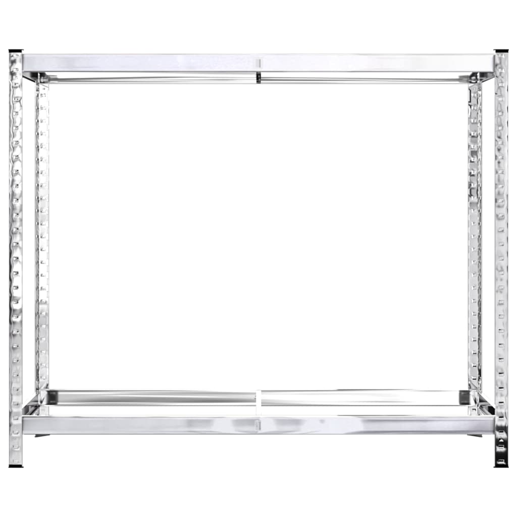 dækreol med 2 hylder 110x40x110 cm stål sølvfarvet