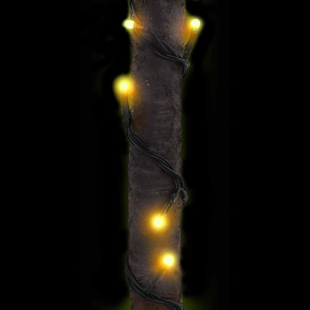 LED-palmetræ 220 cm 136 LED'er varmt hvidt lys hvid
