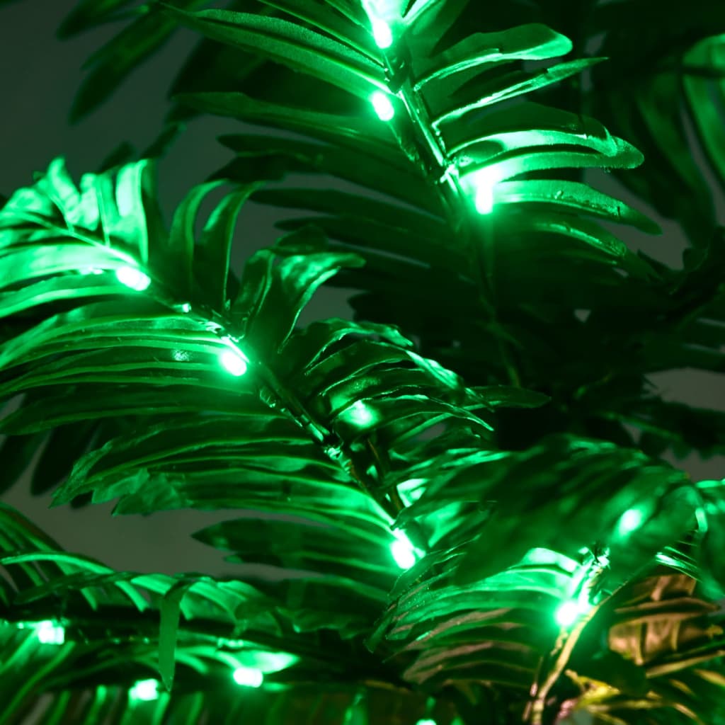 LED-palmetræ 400 cm 252 LED'er varmt hvidt lys hvid