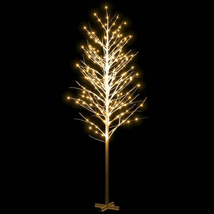 LED-birketræ 400 cm 672 LED'er varmt hvidt lys hvid