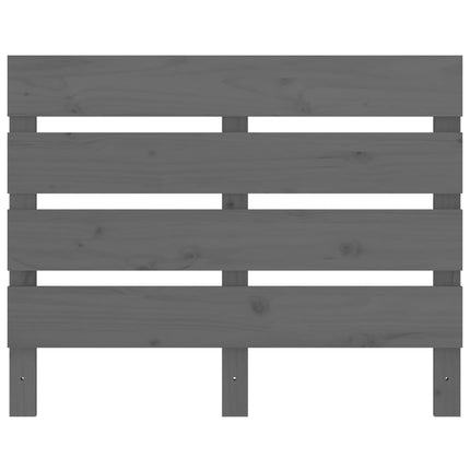 sengegærde 100x3x80 cm massivt fyrretræ grå