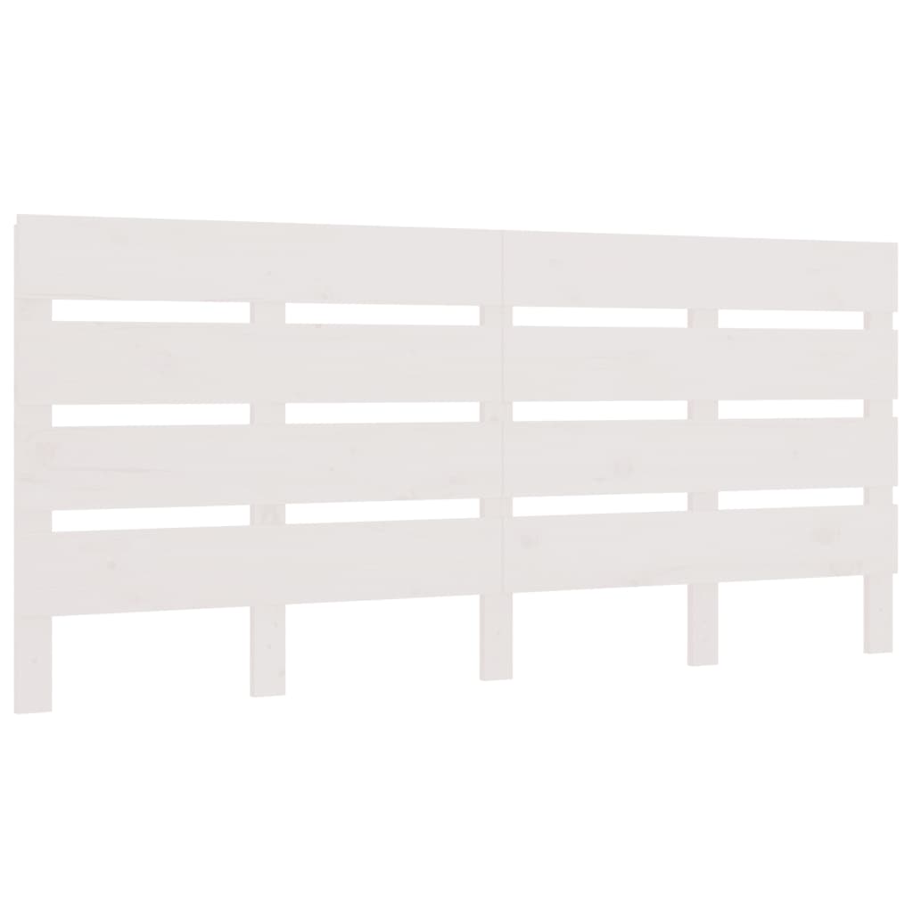sengegavl 140x3x80 cm massivt fyrretræ hvid