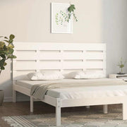 sengegavl 180x3x80 cm massivt fyrretræ hvid