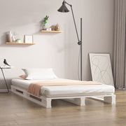 palleseng 90x200 cm massivt fyrretræ hvid