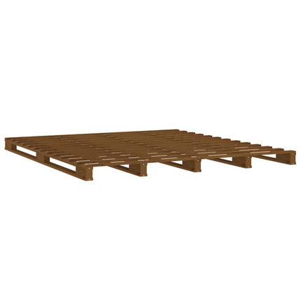palleseng 120x200 cm massivt fyrretræ gyldenbrun