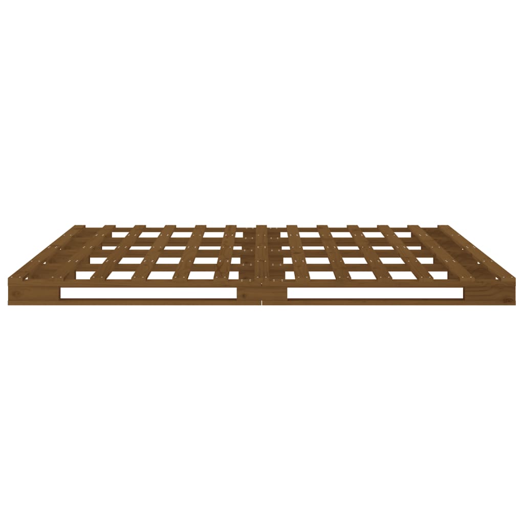 palleseng 120x200 cm massivt fyrretræ gyldenbrun