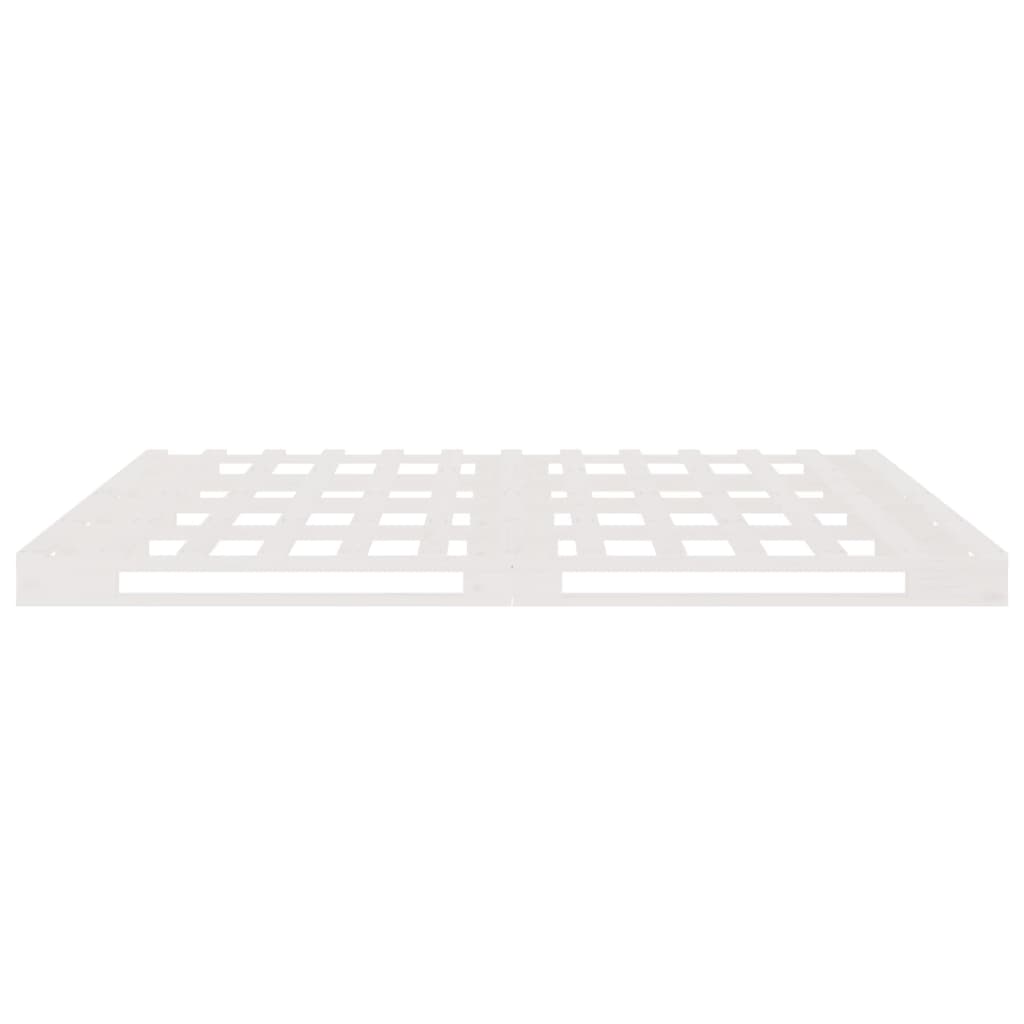 palleseng 180x200 cm Super King massivt fyrretræ hvid
