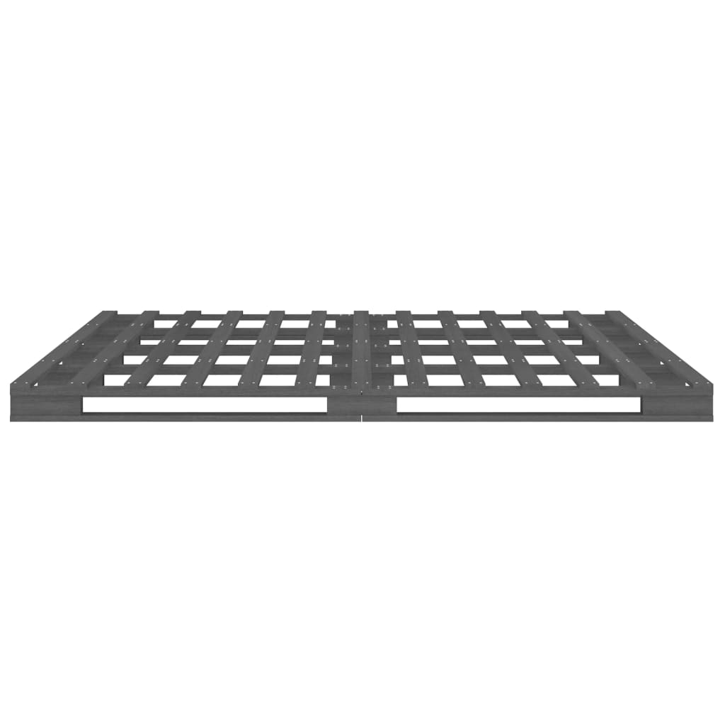 palleseng 200x200 cm massivt fyrretræ grå