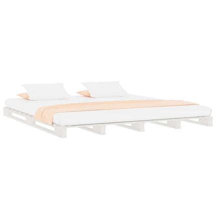 palleseng 120x190 cm Small Double massivt fyrretræ hvid