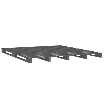 palleseng 140x190 cm massivt fyrretræ grå