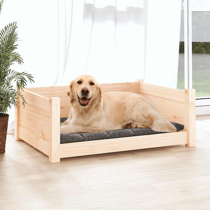 hundeseng 75,5x55,5x28 cm massivt fyrretræ