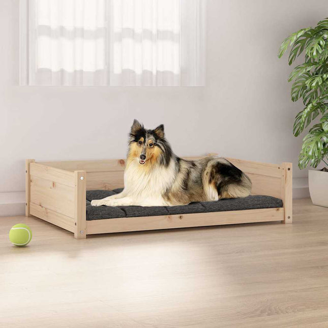 hundeseng 95,5x65,5x28 cm massivt fyrretræ