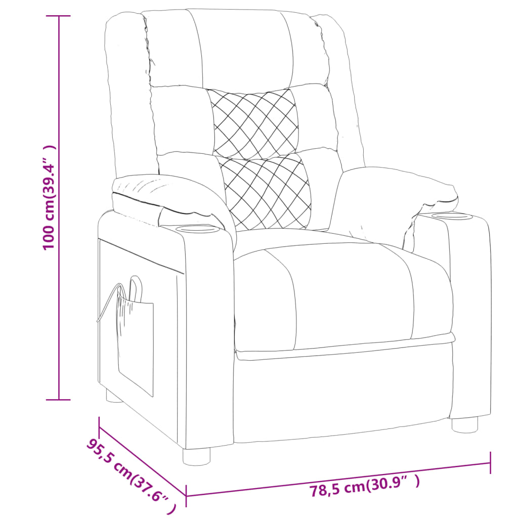 massagestol kunstlæder vinrød