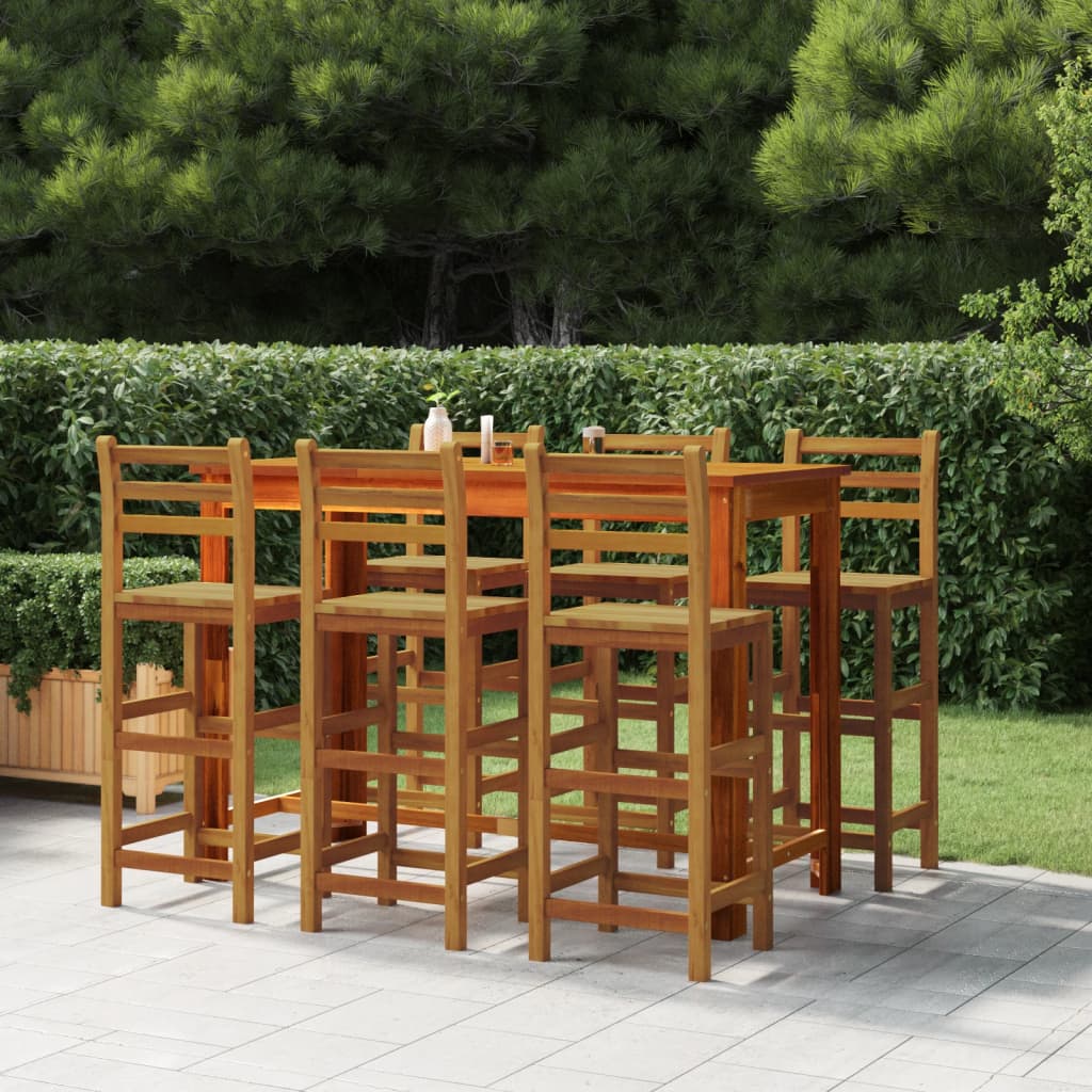 barstole 6 stk. massivt akacietræ