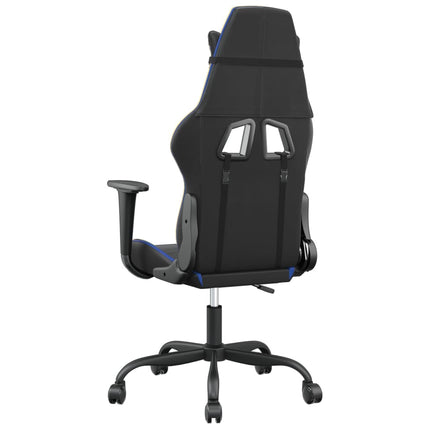 gamingstol m. massagefunktion kunstlæder sort og blå