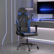 gamingstol m. massagefunktion kunstlæder sort og blå