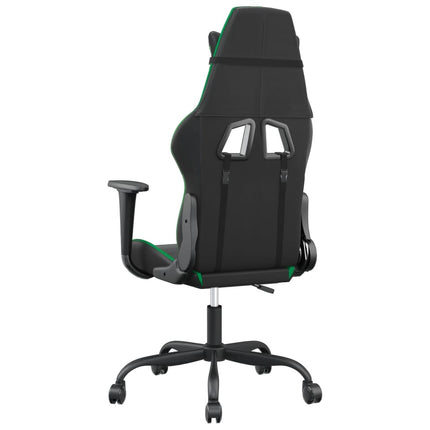 gamingstol m. massagefunktion kunstlæder sort og grøn