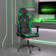 gamingstol m. massagefunktion kunstlæder sort og grøn