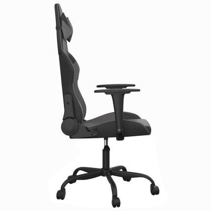 gamingstol m. massagefunktion kunstlæder sort og grå