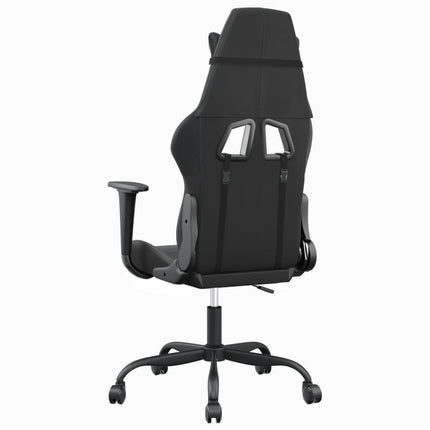 gamingstol m. massagefunktion kunstlæder sort og grå