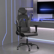 gamingstol m. massagefunktion kunstlæder sort og grå