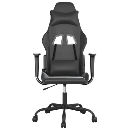 gamingstol med massagefunktion kunstlæder sort