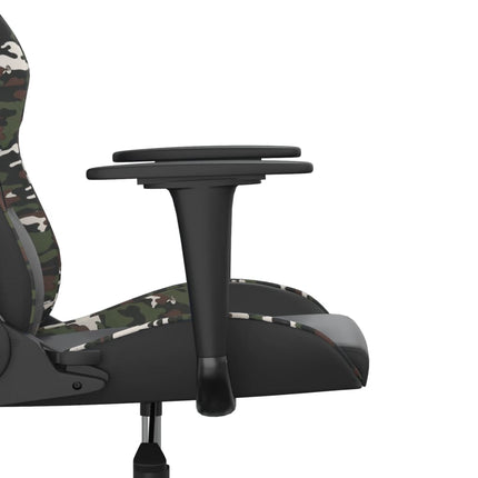 gamingstol m. massagefunktion kunstlæder sort og camouflage