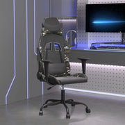 gamingstol m. massagefunktion kunstlæder sort og camouflage