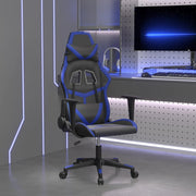gamingstol m. massagefunktion kunstlæder sort og blå