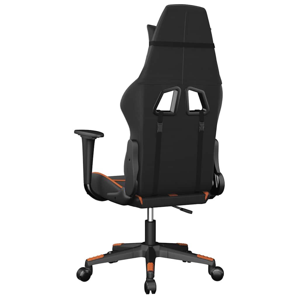 gamingstol m. massagefunktion kunstlæder sort og orange