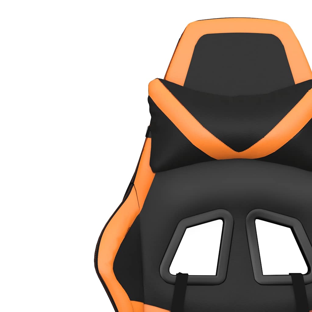 gamingstol m. massagefunktion kunstlæder sort og orange