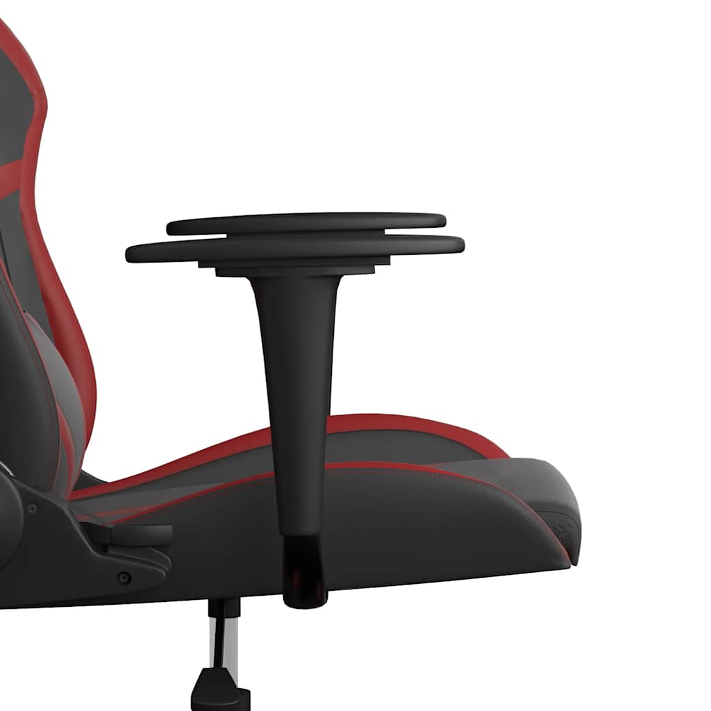 gamingstol m. massagefunktion kunstlæder sort og vinrød