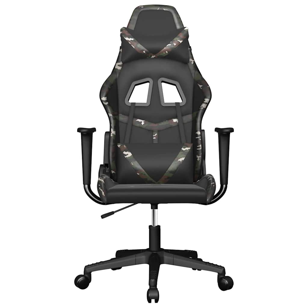 gamingstol m. massagefunktion kunstlæder sort og camouflage