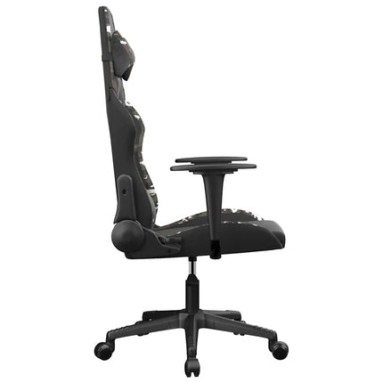 gamingstol m. massagefunktion kunstlæder sort og camouflage