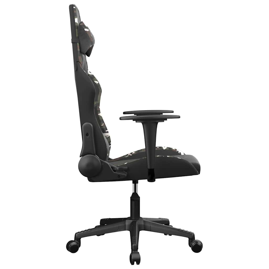 gamingstol m. massagefunktion kunstlæder sort og camouflage